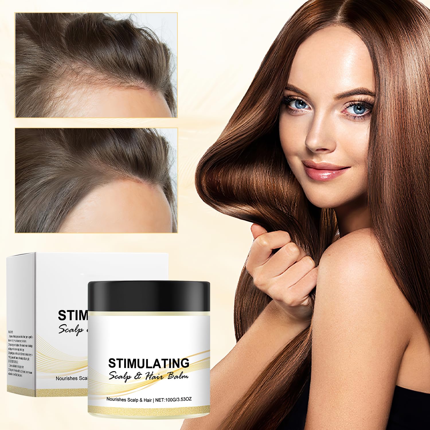 LSROUMEL balm tube closeup shows easy absorption and light fragrance.