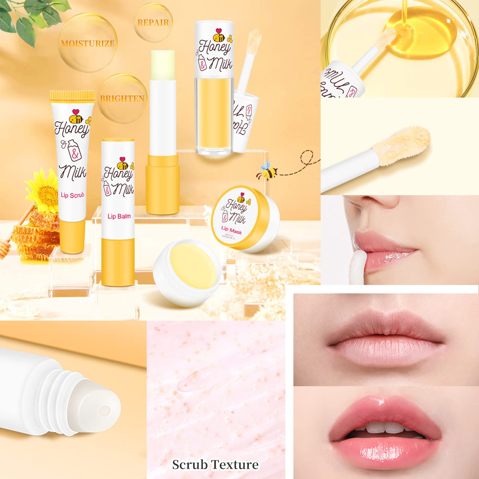 LSxia lip care kit packaging showcases four step protection