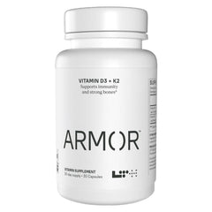 Front view of LTH Armor Vitamin D3 & K2 bottle