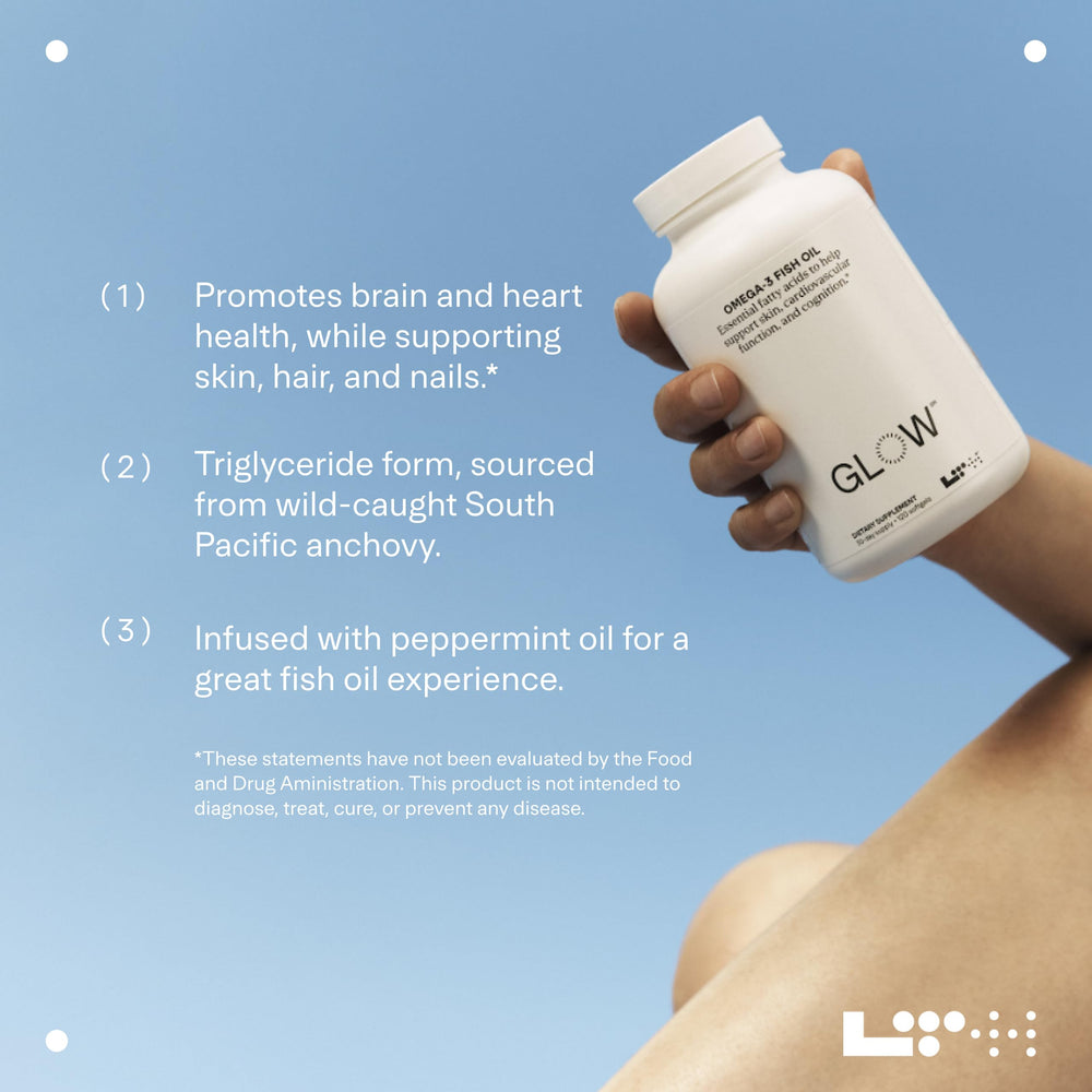 NSF Certified for Sport badge on LTH Glow Omega-3 packaging