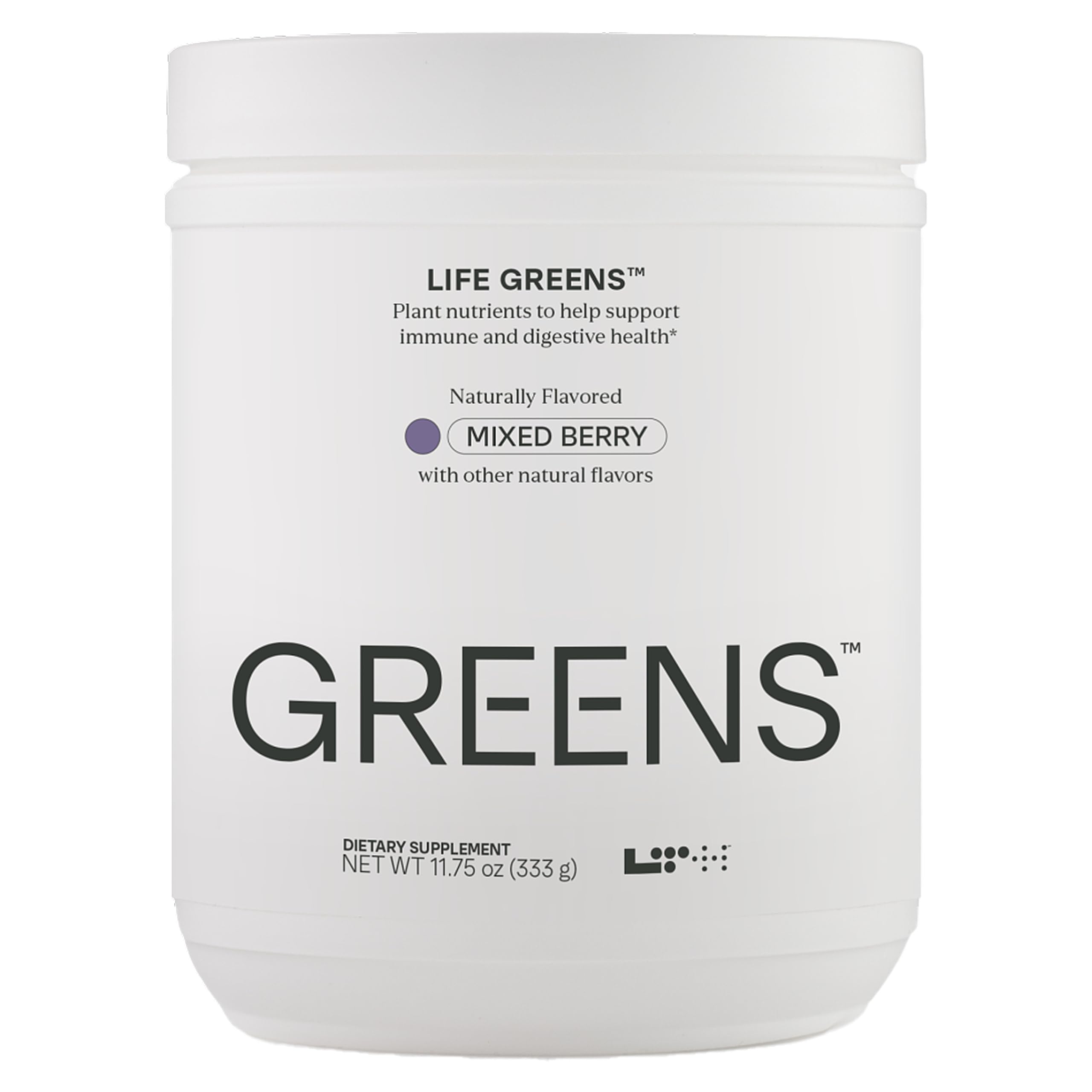 LTH Life Greens Mixed Berry powder container front