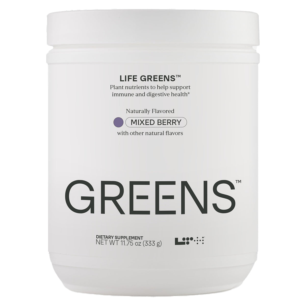 LTH Life Greens Mixed Berry powder container front