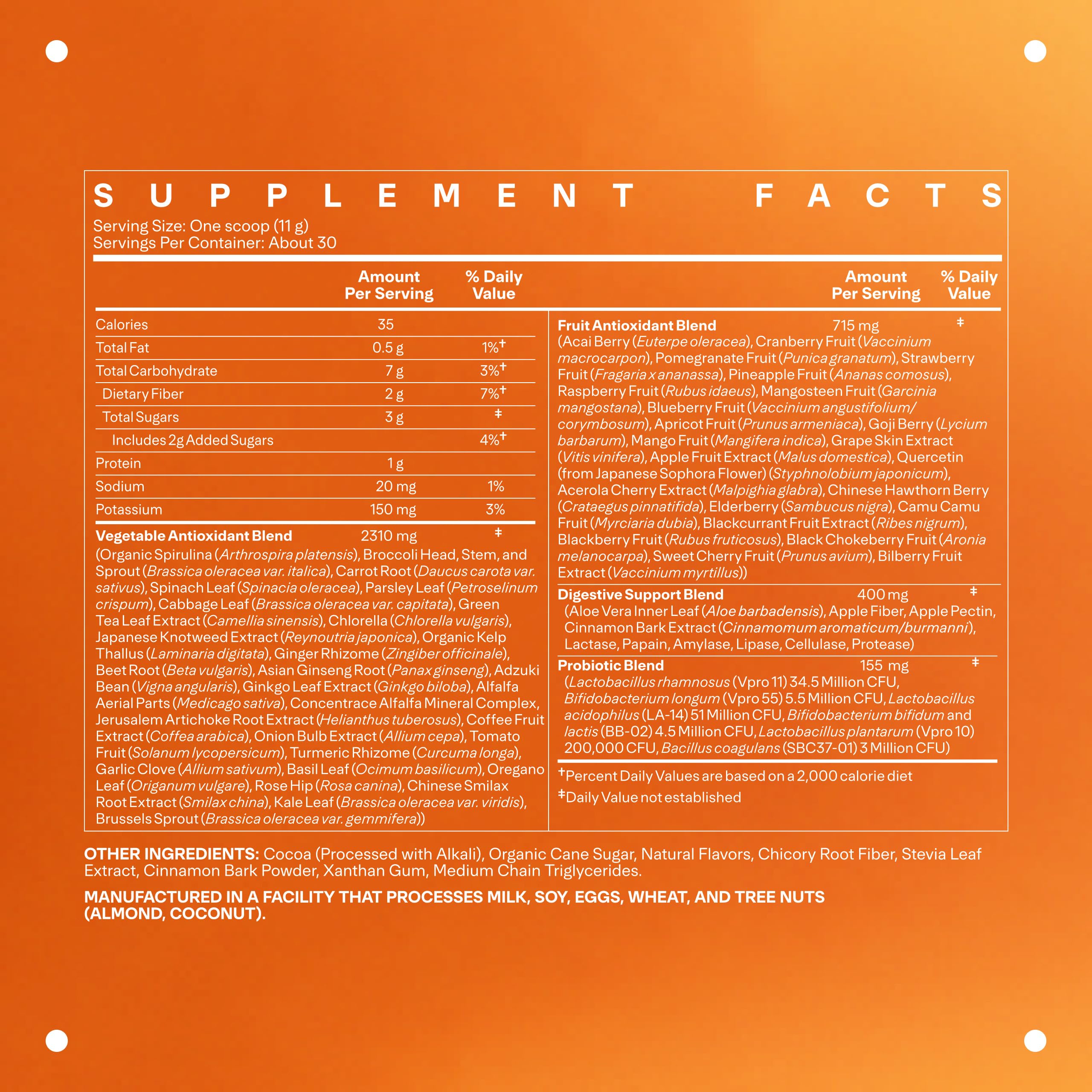 LTH Life Greens probiotics and enzymes blend