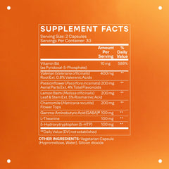 Close-up of 60 capsules of LTH Relax