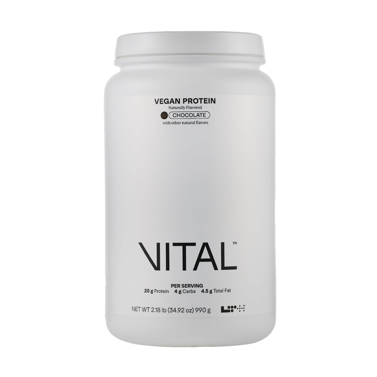 Hero shot of LTH Vital Vegan Protein Chocolate 30 servings