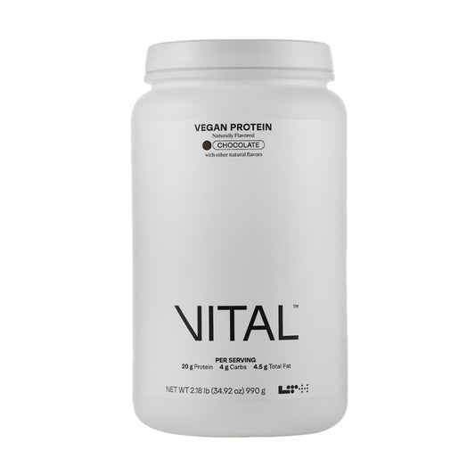 Hero shot of LTH Vital Vegan Protein Chocolate 30 servings