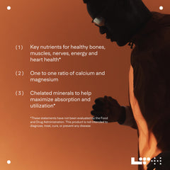 Bone health depiction with LTH Solid Calcium & Magnesium