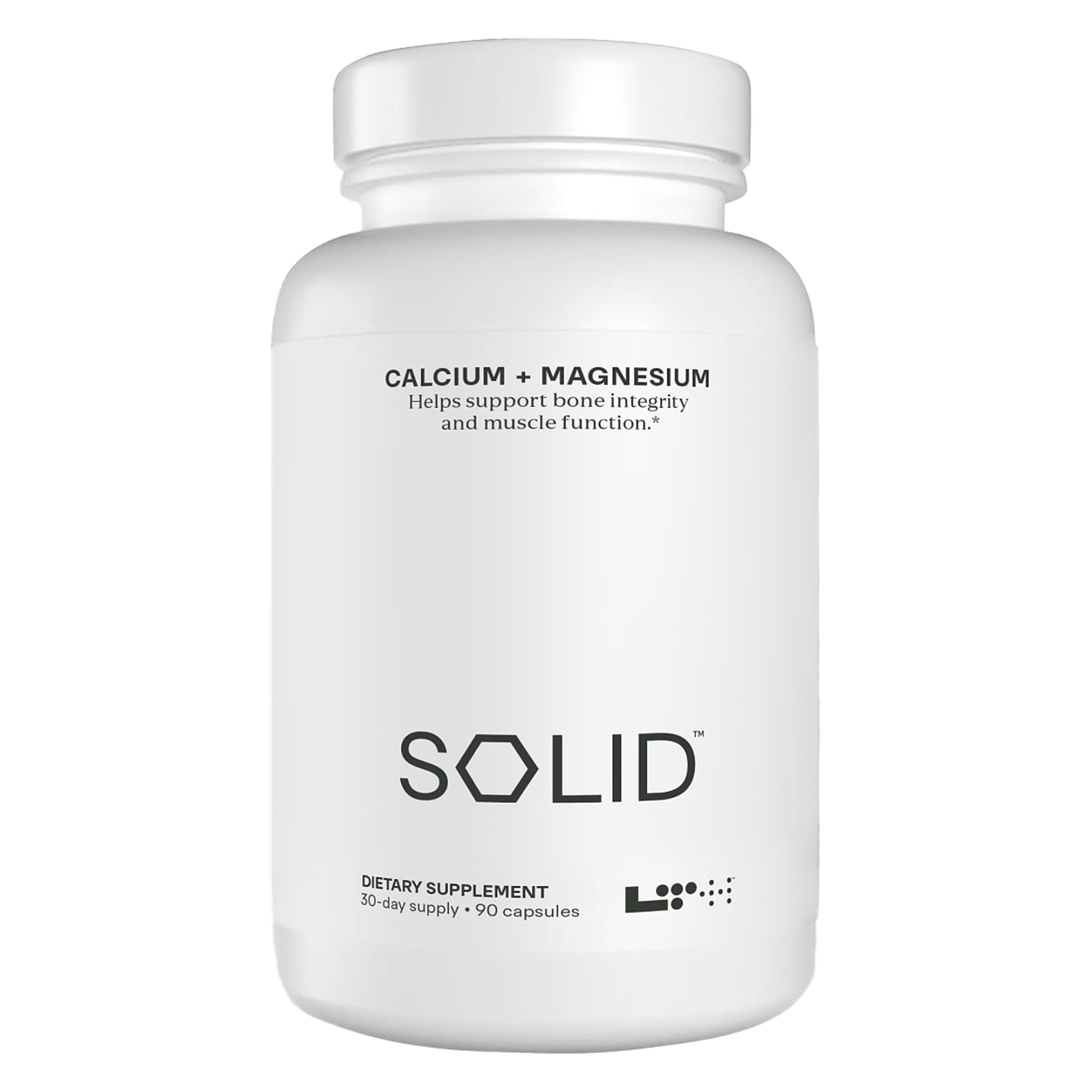 Label for LTH Solid Calcium & Magnesium bottle