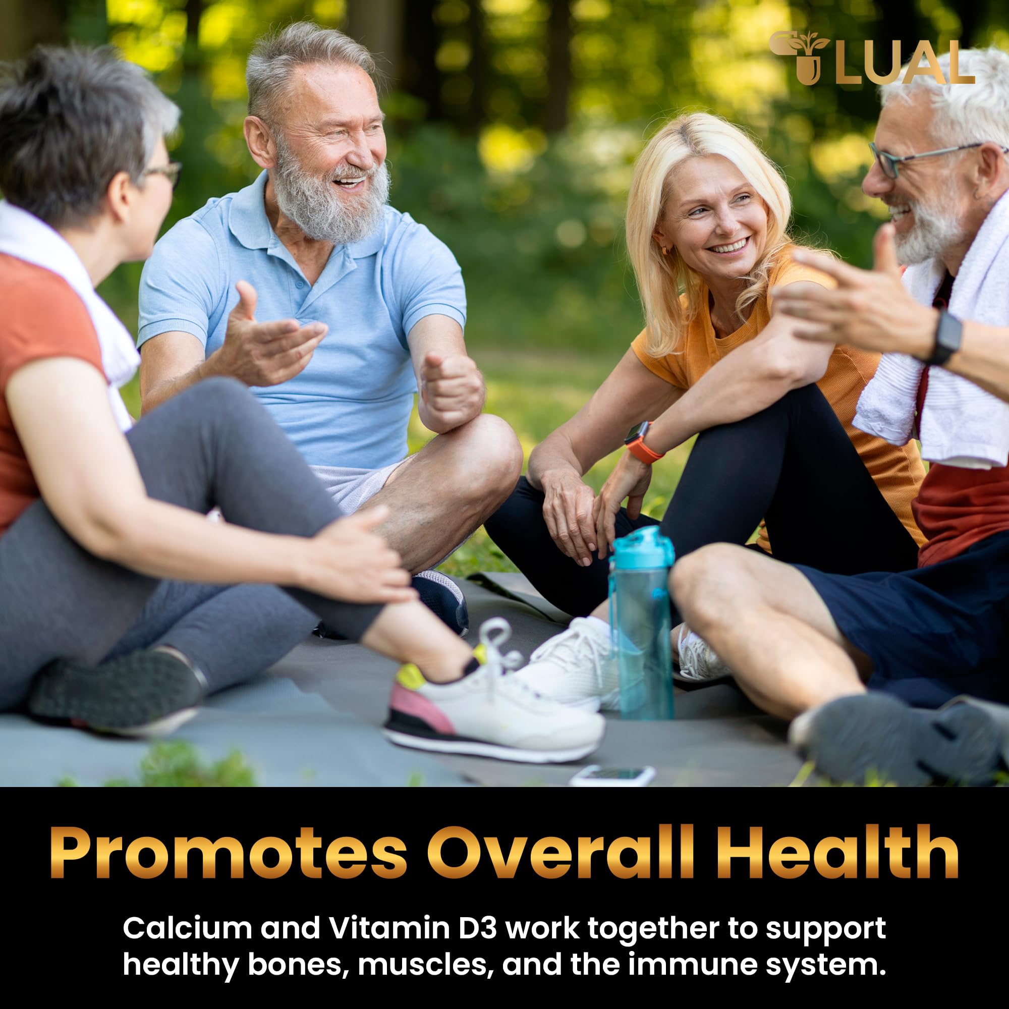 Bottle label highlighting ingredients and Vitamin D3