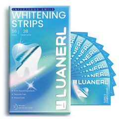 LUANERL Teeth Whitening Strips package showing 56 strips