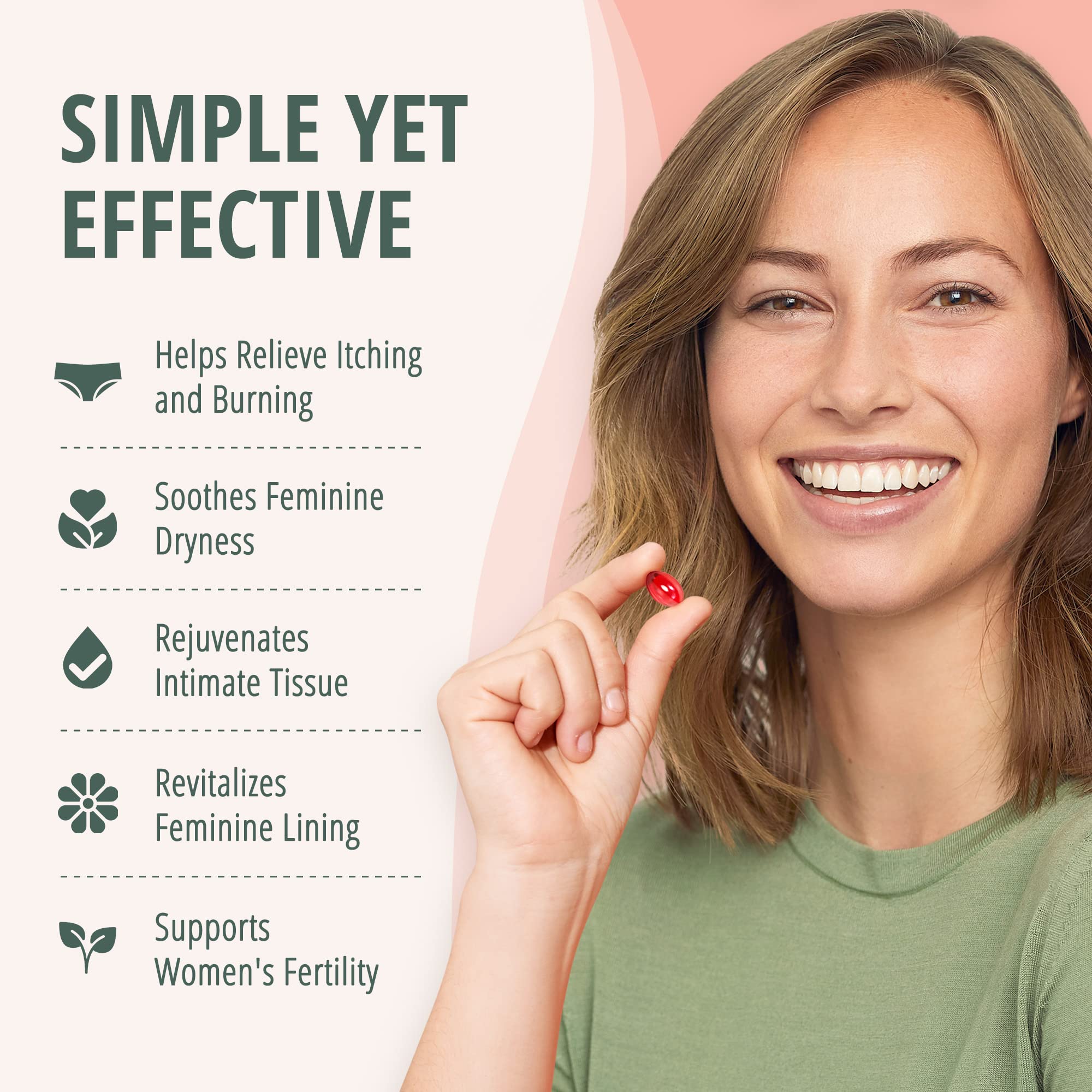 Lubracil Daily-use pills on a shelf emphasize easy, mess-free moisture maintenance.