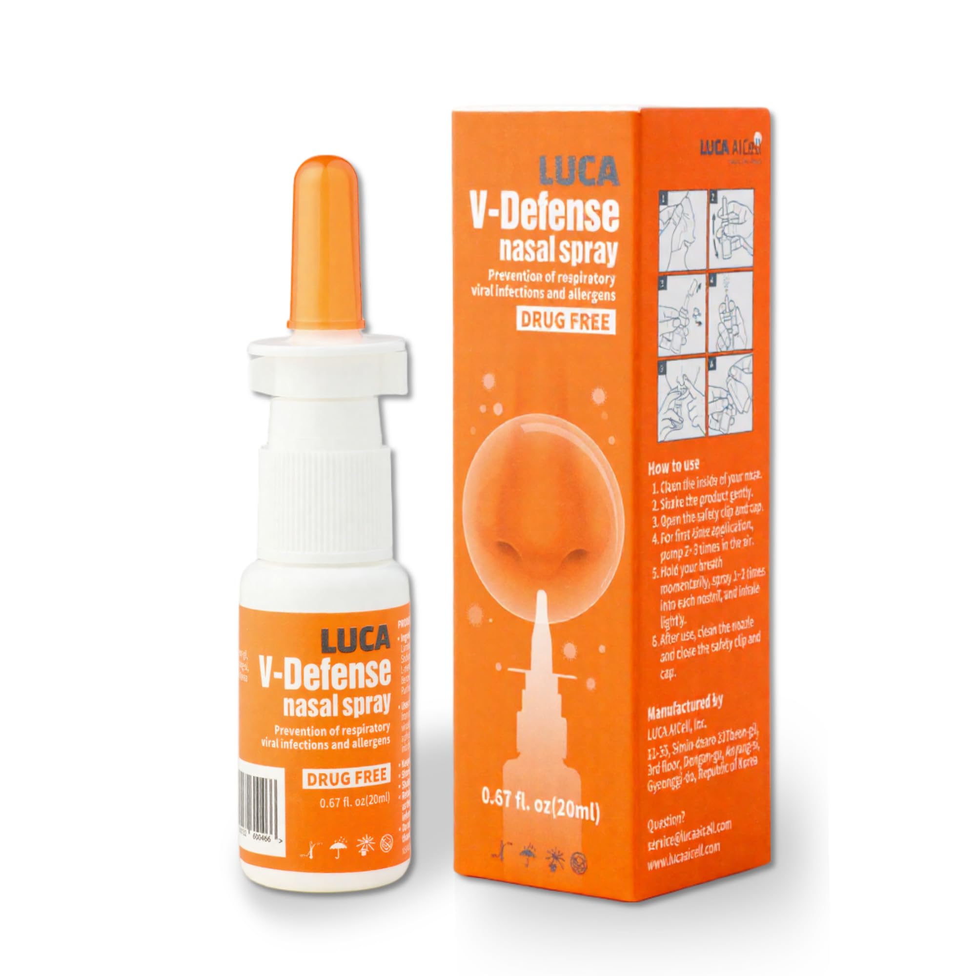 LUCA V-Defense Nasal Spray – Drug-Free | UK | British Vita – British ...