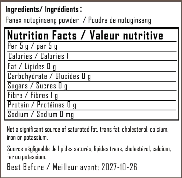 Close-up of ultra-fine Panax Notoginseng powder texture