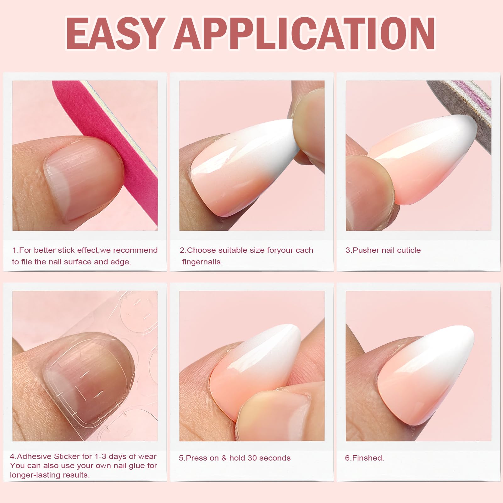 LuckForever includes 12 sizes for precise fitting across nails