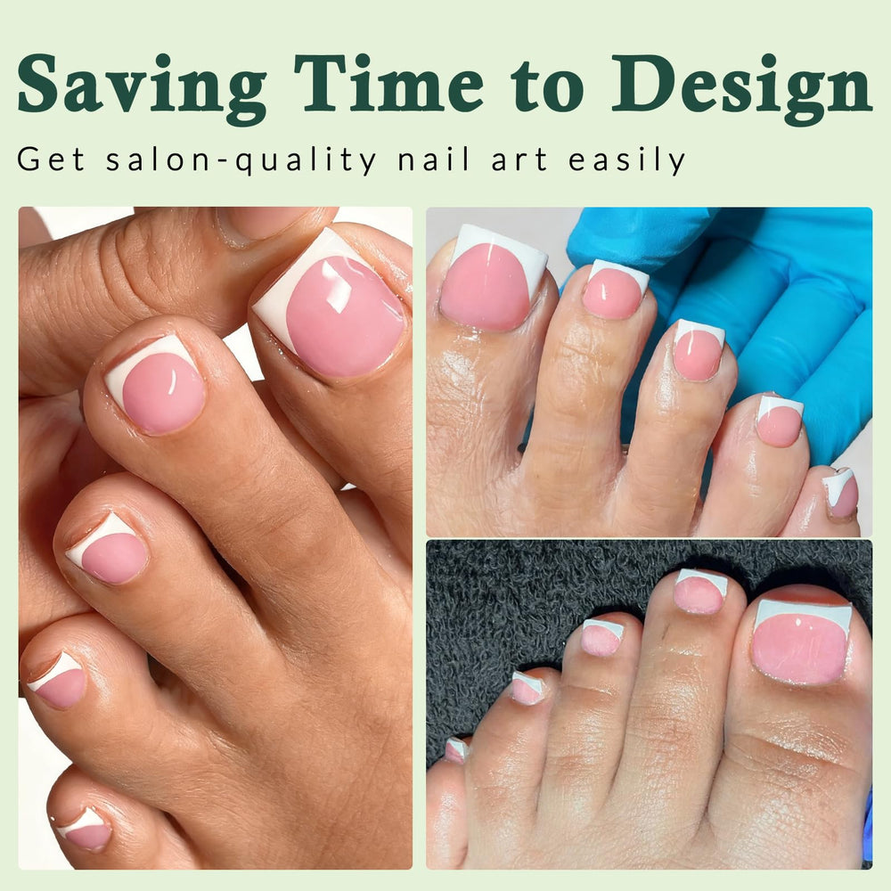 LuckForever includes nail file and wooden stick for a complete pedicure kit.