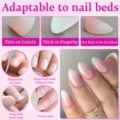 LuckForever nail file wooden stick included aids smooth prep and shaping before application.