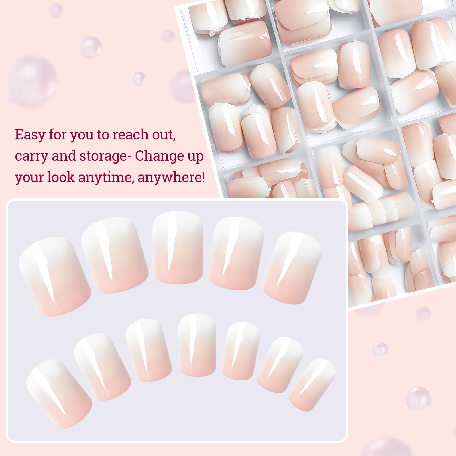 LuckForever nails on finger demonstrate comfortable fit and natural appearance