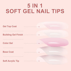 LuckForever ombre nails close-up shows pink-white gradient for daily wear