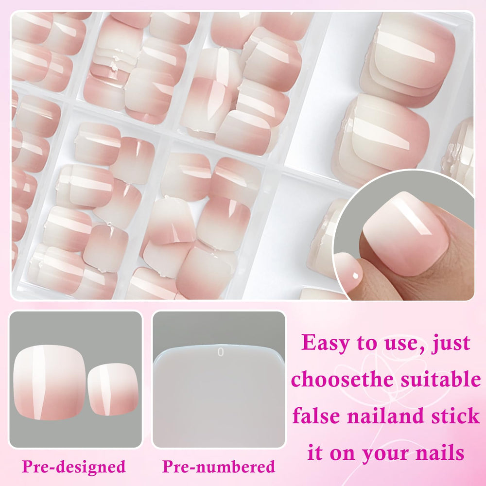 LuckForever square-fit toenails offering comfortable wear on natural nails.