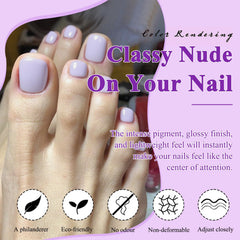 LuckForever white full-cover toe nails offer a clean natural look with quick changes