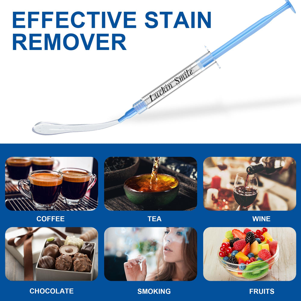 At-home teeth whitening using LUCKIN SMILE gel refills