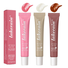 LuckNest 3 Color Glossy Lip Balm tubes showing vibrant shine and color.