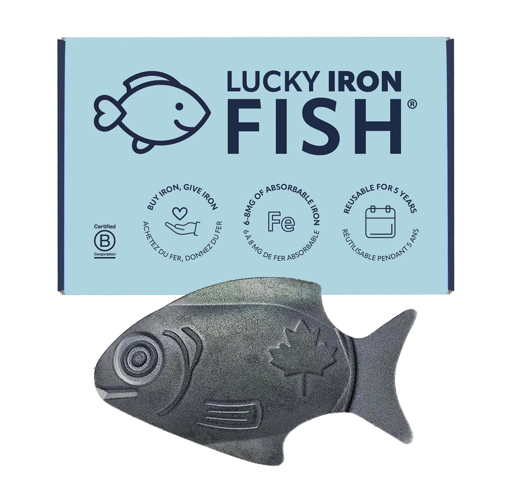 The Original Lucky Iron Fish® product with packaging