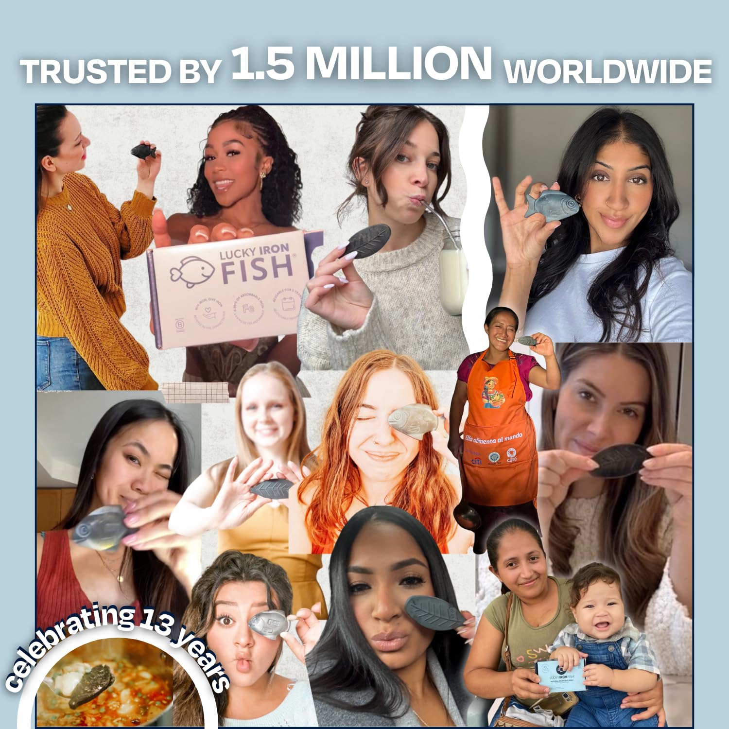 Lucky Iron Fish community impact image emphasizing support for nutrition access