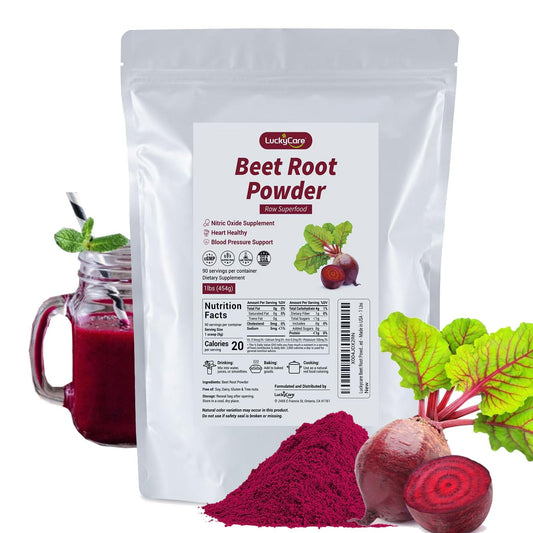 Luckycare Original Beet Root Powder 16oz jar - front view