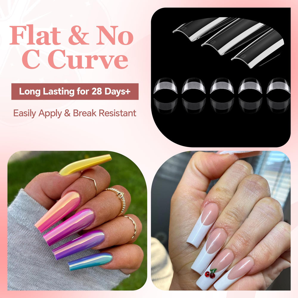 Luckyfairy soft gel tips foldable material for flexible shaping