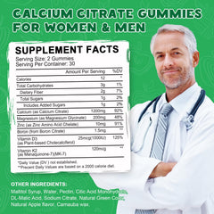 Gummies with apple flavor on a white background