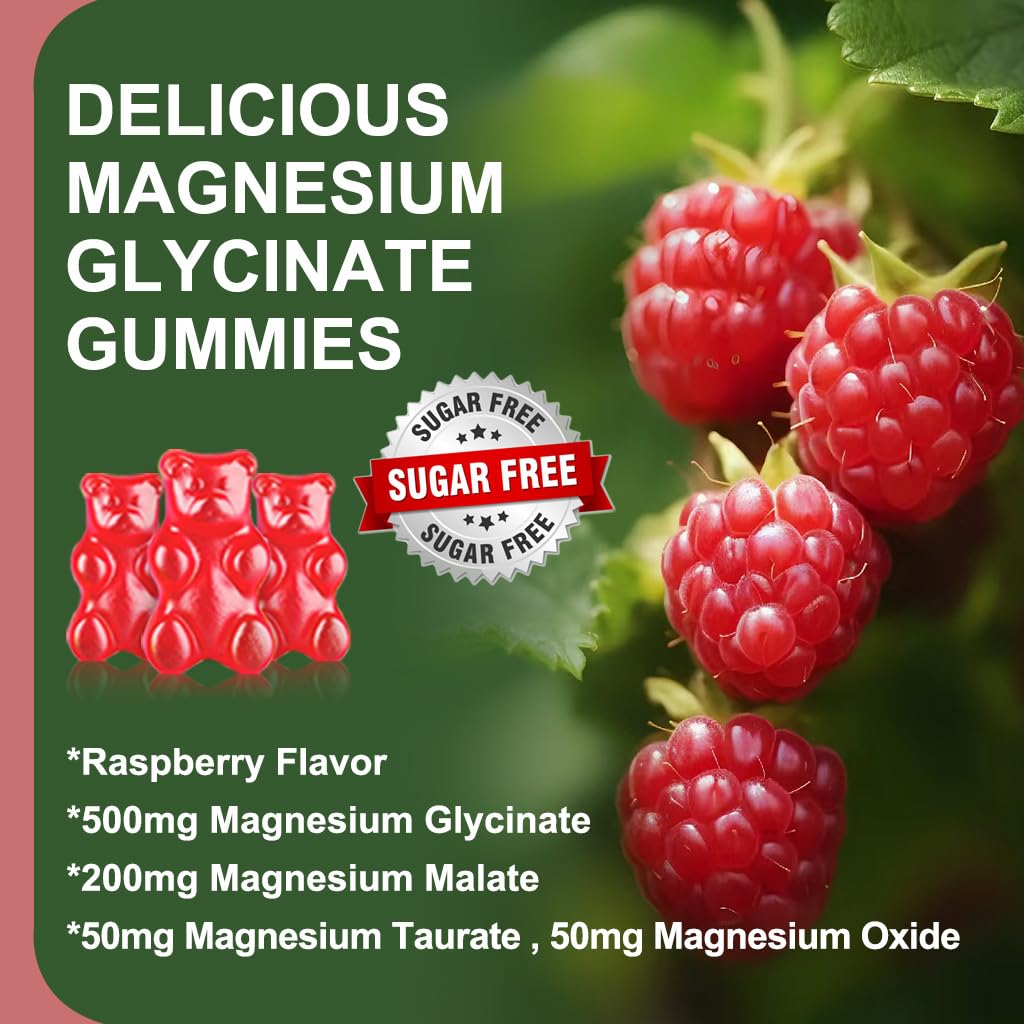 3-pack packaging of LUCNVEM Sugar Free Magnesium Glycinate Gummies