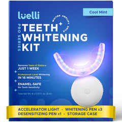 Luelli Teeth Whitening Kit Cool Mint box with tray set