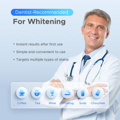 Before and after teeth whitening results comparison