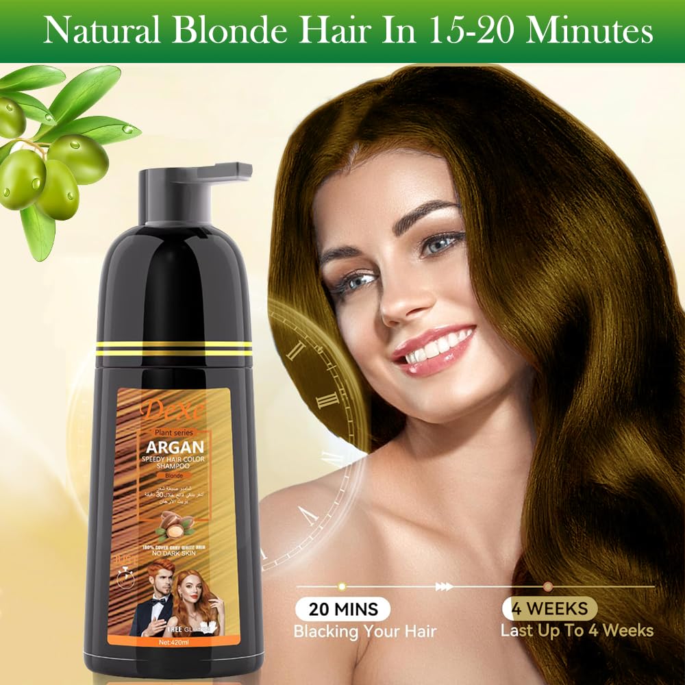 Grey hair coverage shown on lighter hair and natural dark shades