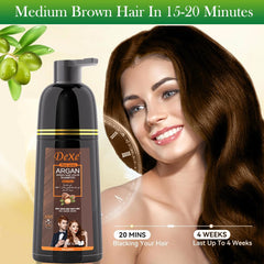 LUJAJIAO grey hair coverage on natural hair sample.