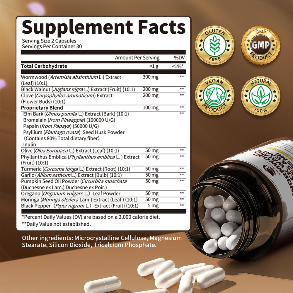 Side view of Lukaree capsules in bottle