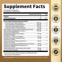 120 capsules bottle of Lukaree Beef Organ Supplement for Men