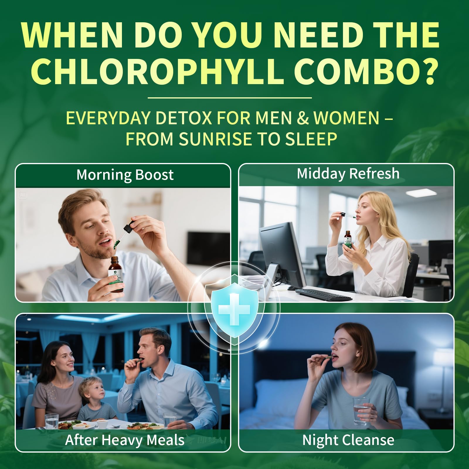 Lukaree Chlorophyll Capsules bottle for PM use