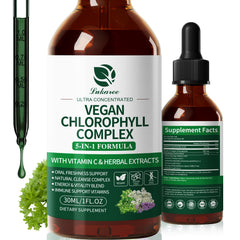 Lukaree Chlorophyll Drops 200mg 4X concentrated mint flavor bottle front view