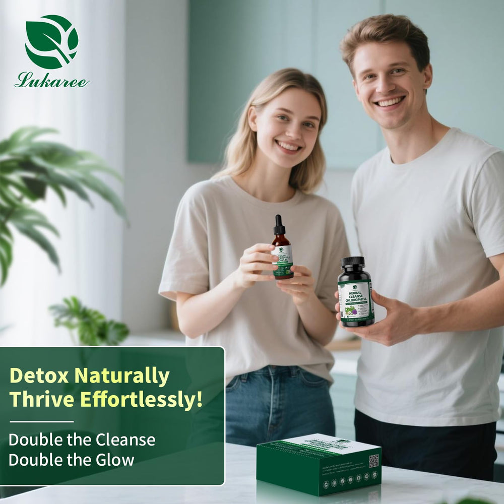Mint-flavored Chlorophyll Drops in glass