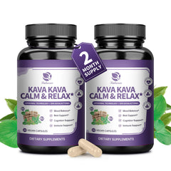 Lukaree Kava capsules bottle shown in a calm daily routine.