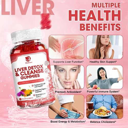 Front view of Lukaree Liver Cleanse Detox Gummies bottle