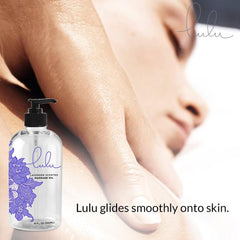 Ingredients visual: jojoba and lavender oils