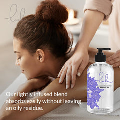 Lulu Lavender Massage Oil packaging branding
