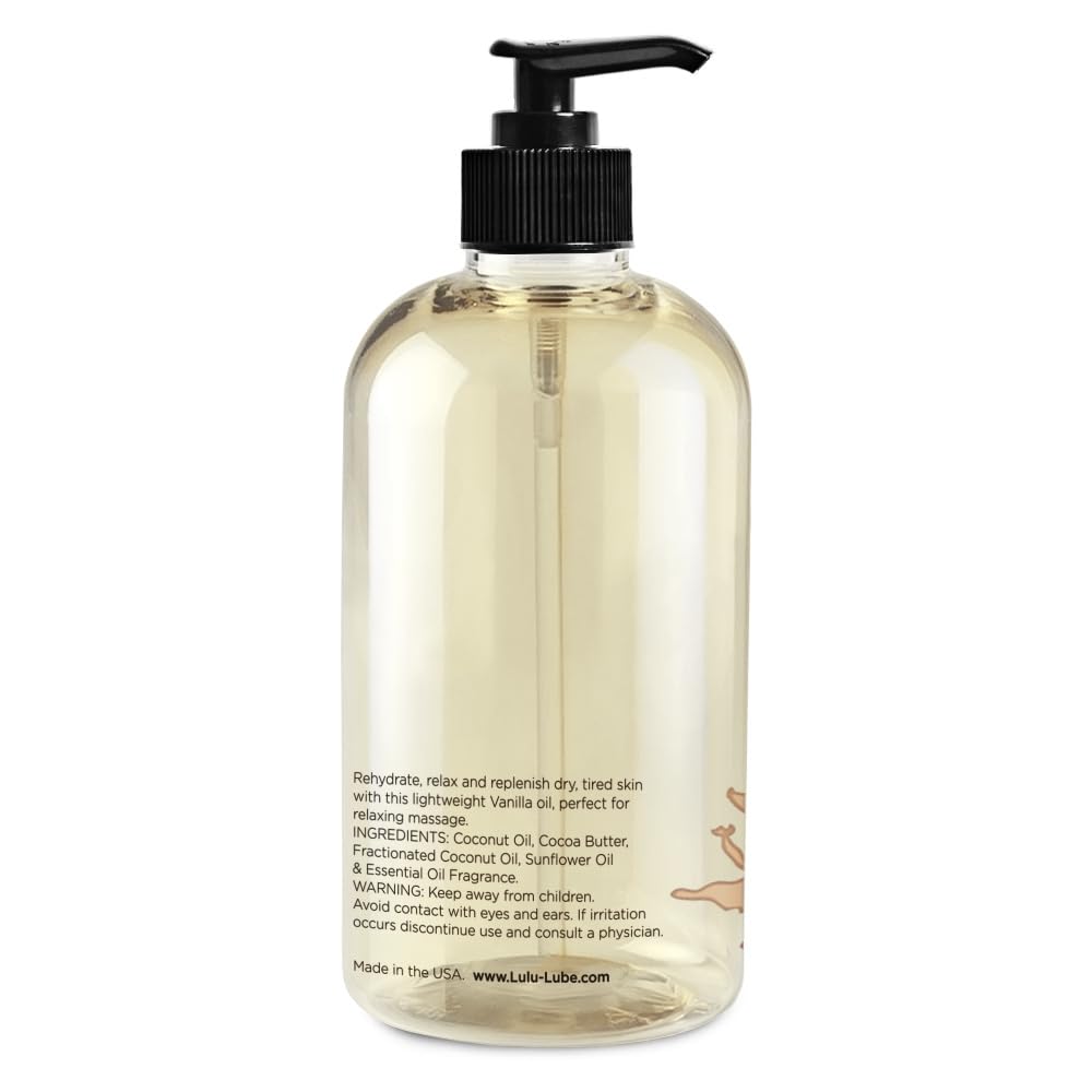 Relaxing spa setting featuring Lulu Vanilla Massage Oil