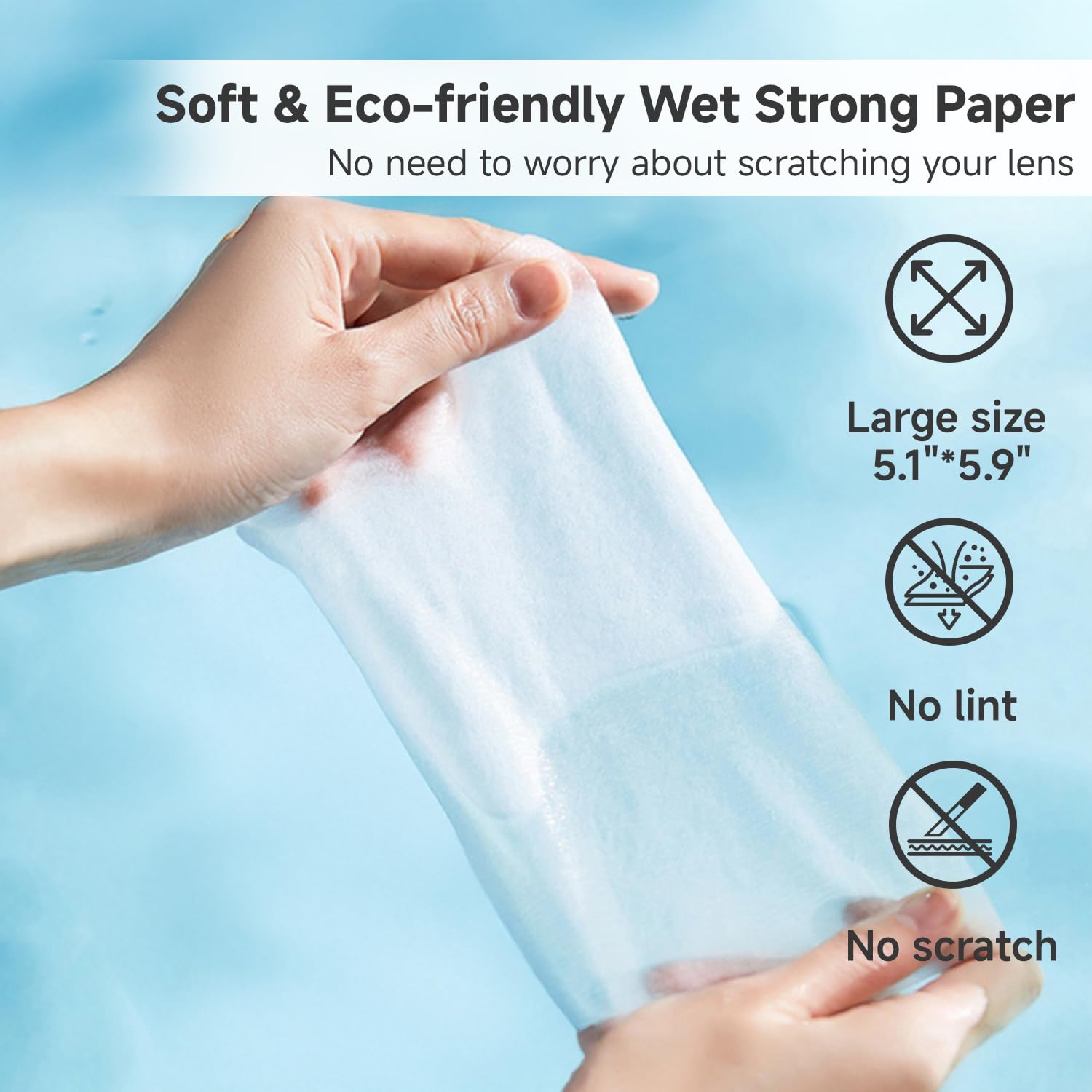 Lulumonster anti-fog wipes safely clean camera lens