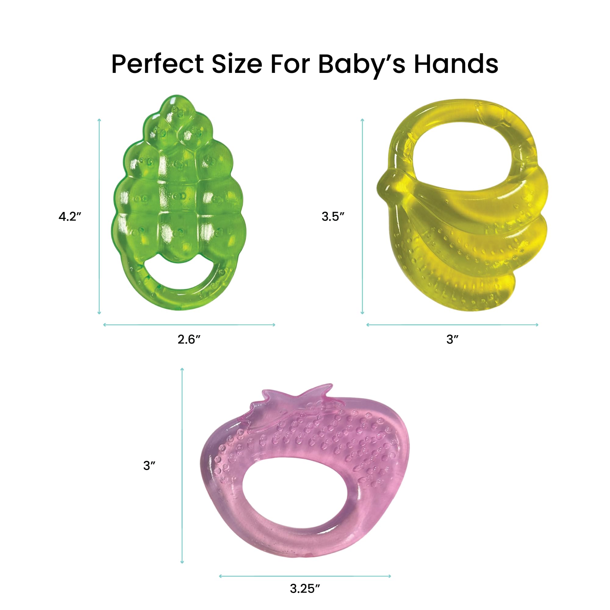 Baby holding Lulyboo Water Teethers Animal