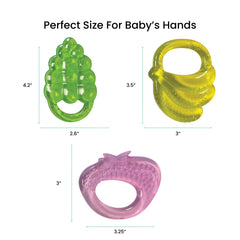 Baby holding Lulyboo Water Teethers Animal