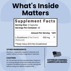 Back label with ingredients and supplement facts